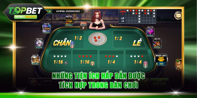 Những tiện ích hấp dẫn được tích hợp trong bàn chơi