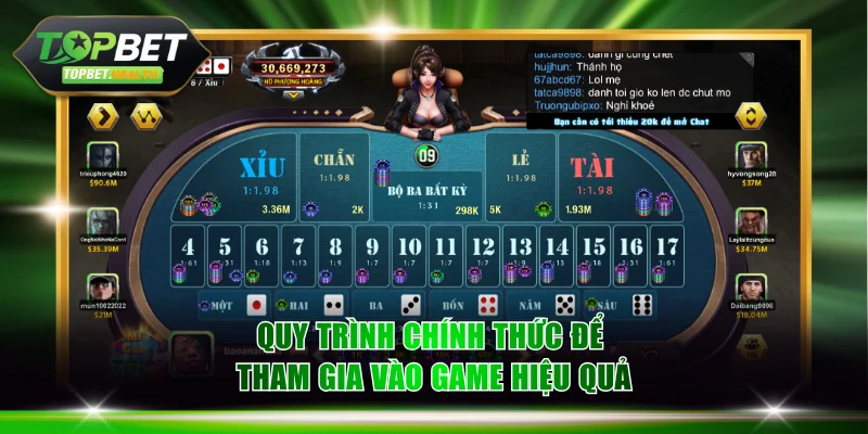 Quy trình chính thức để tham gia vào game hiệu quả